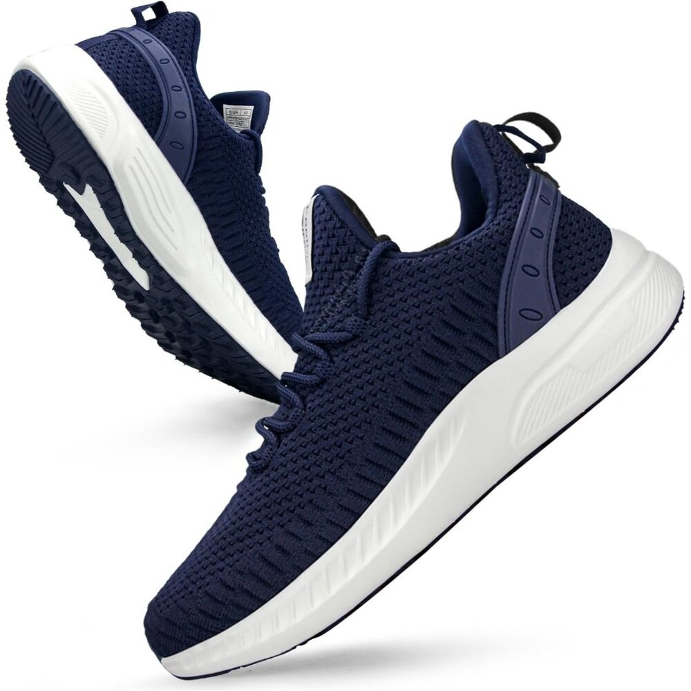 Women's Dark Blue Lightweight Casual Breathable Mesh Walking Sneakers